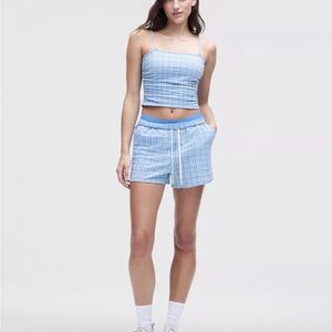 Lululemon | Seersucker Check Mid-Rise Pull-On Short 3" | XS
